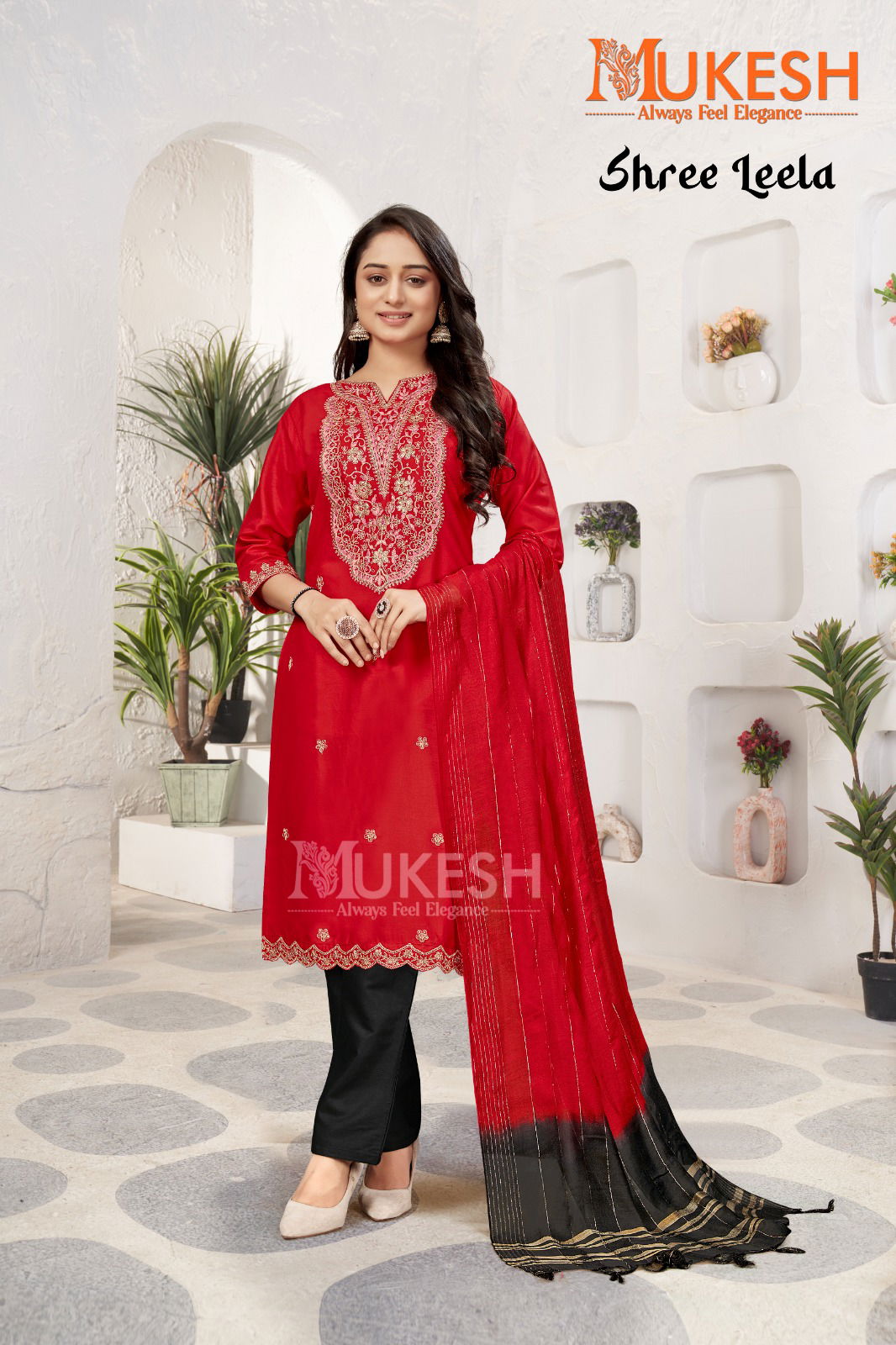  Leela Rayon by Mukesh Shree  Embroidered Top Bottom With Dupatta